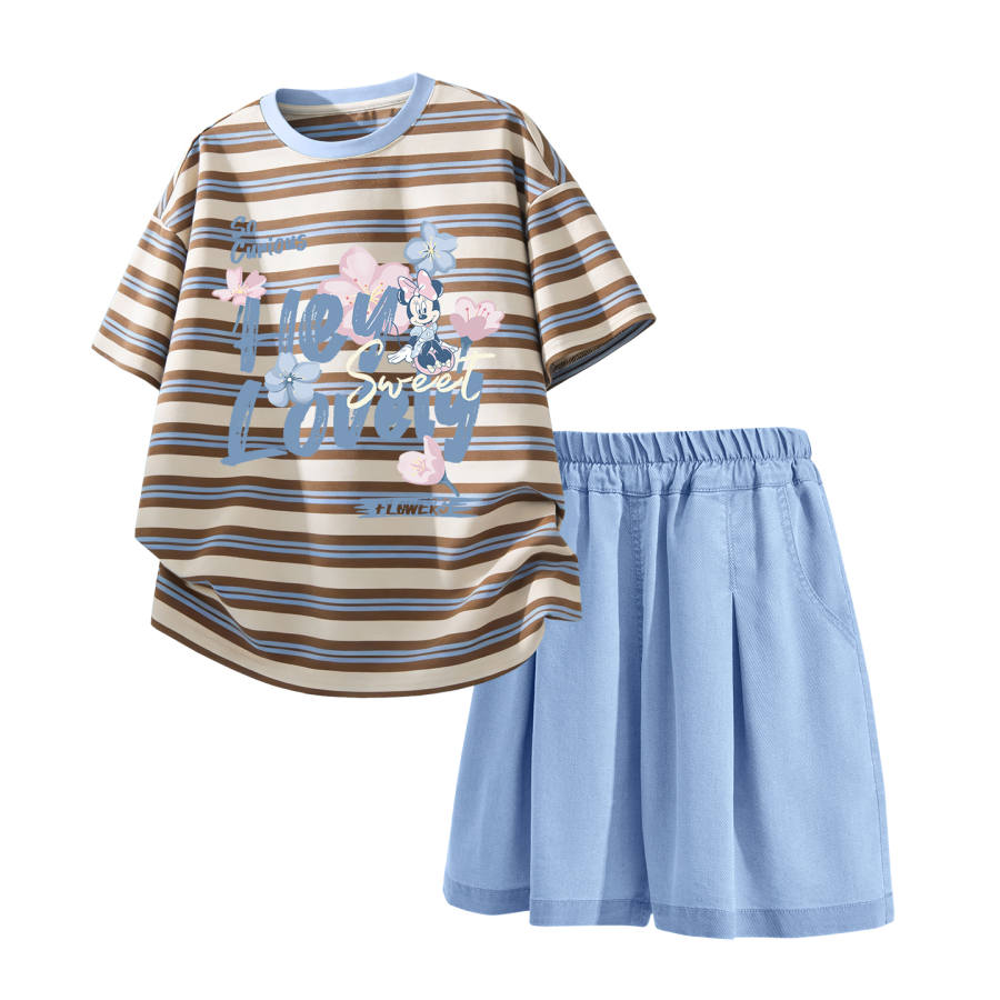 Disney Kids Casual Sportswear Crew Neck Thin Stretch