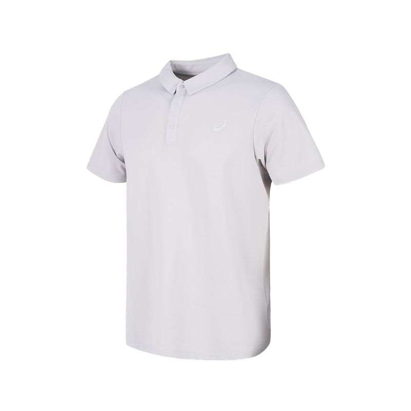 ASICS Polo Shirts Men's Light Gray Polo Collar Moderate