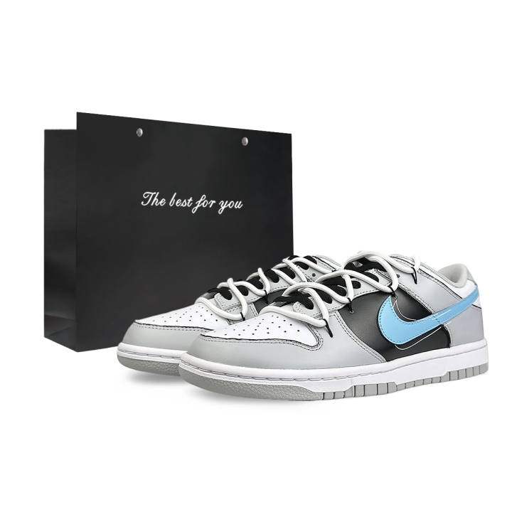 Nike Nike Slip Resistant, Abrasion Resistant, Lightweight Low top Skateboard Shoes Men's Gray Black Blue