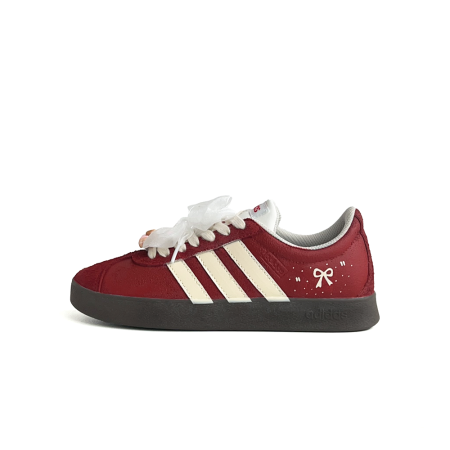 Adidas Adidas VL COURT 2.0 Skateboard Shoes Unisex Low Top Red/Beige