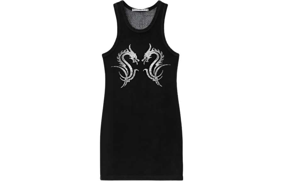 Alexander Wang SS24 Sleeveless Dress Women's Black