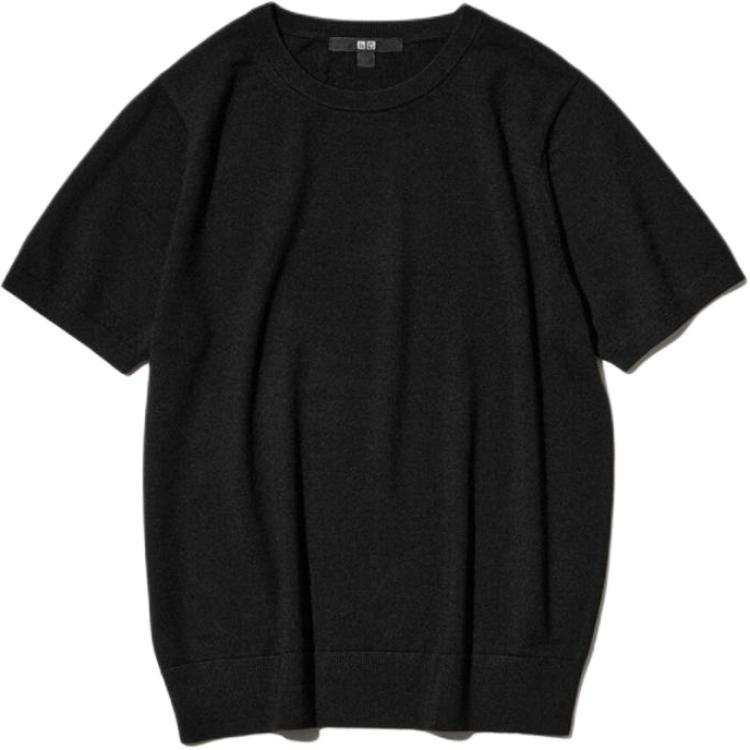 UNIQLO SS26 Sweaters Women's 09 Black Crew Neck Moderate Other