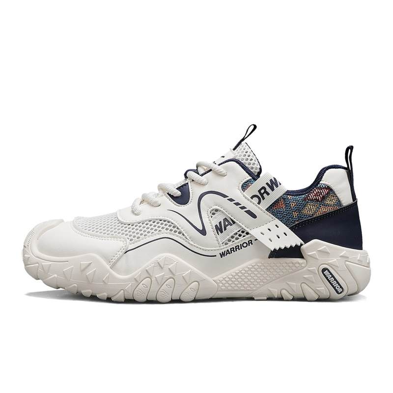 WARRIOR WARRIOR Casual Shoes Men's Low Top Beige/Dark Blue