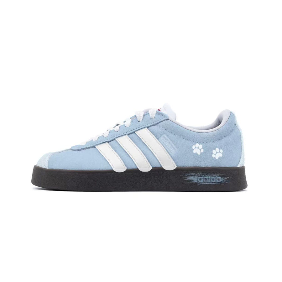 Adidas Adidas Vl Court Classic Meowth Sky Slip Resistant Lightweight Low top German Army Trainers Unisex Cream Blue