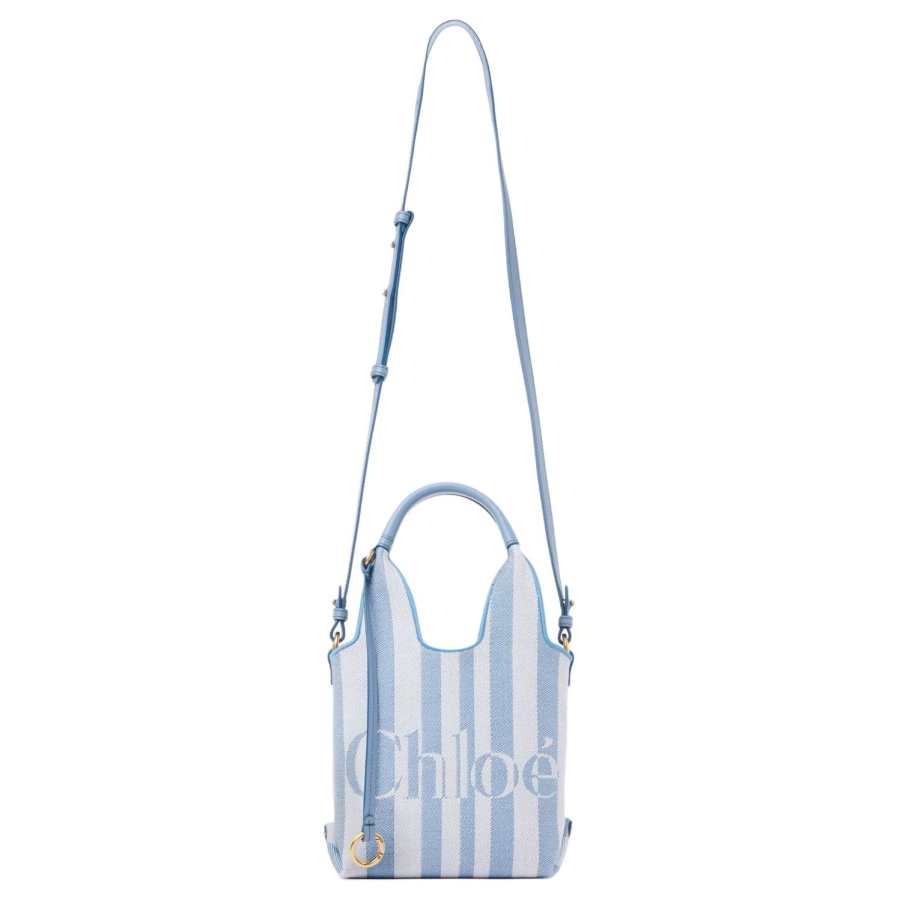 Chloé Chloe Cotton Shoulder Bag, Crossbody Bag, Handbag Mini Women's Blue