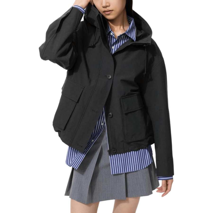 UNIQLO SS26 Jackets Women's 09 Black Hooded Non Detachable Moderate Other
