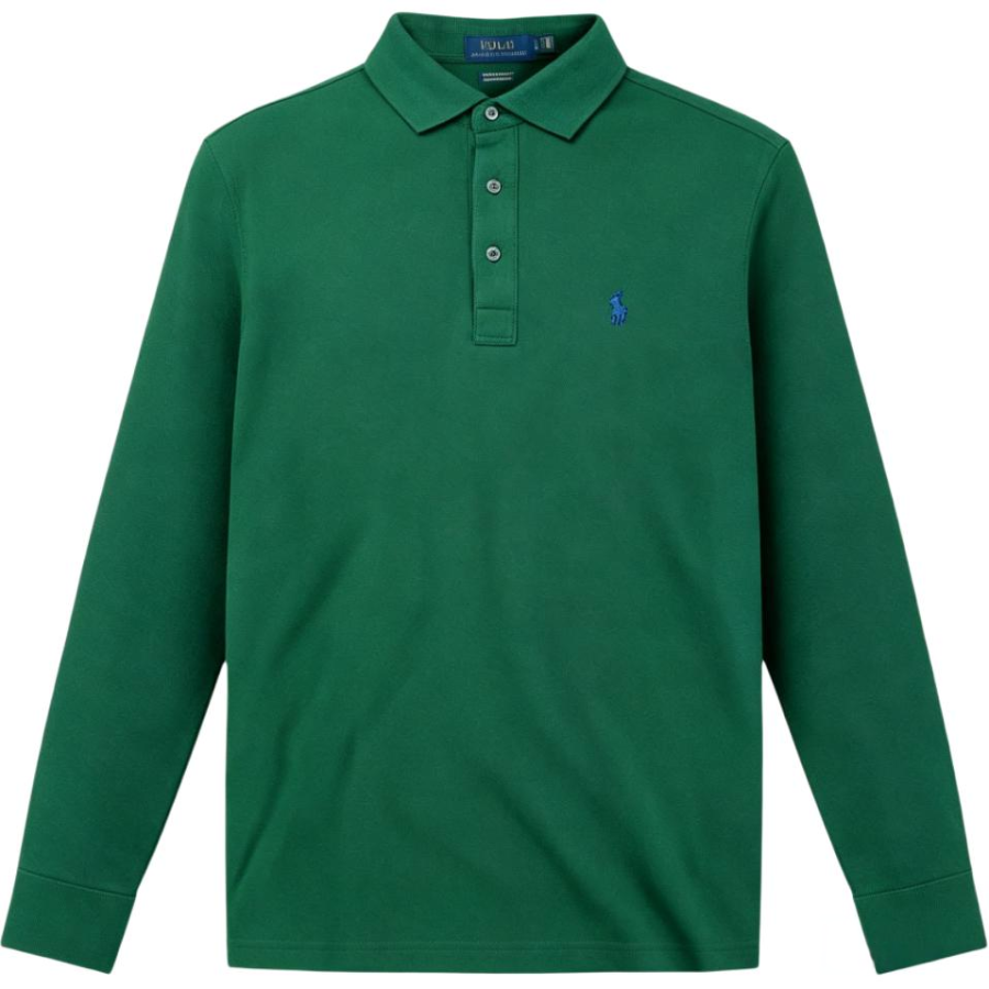 Polo Ralph Lauren Polo Shirts Men's Green Polo Collar Moderate Straight Fit