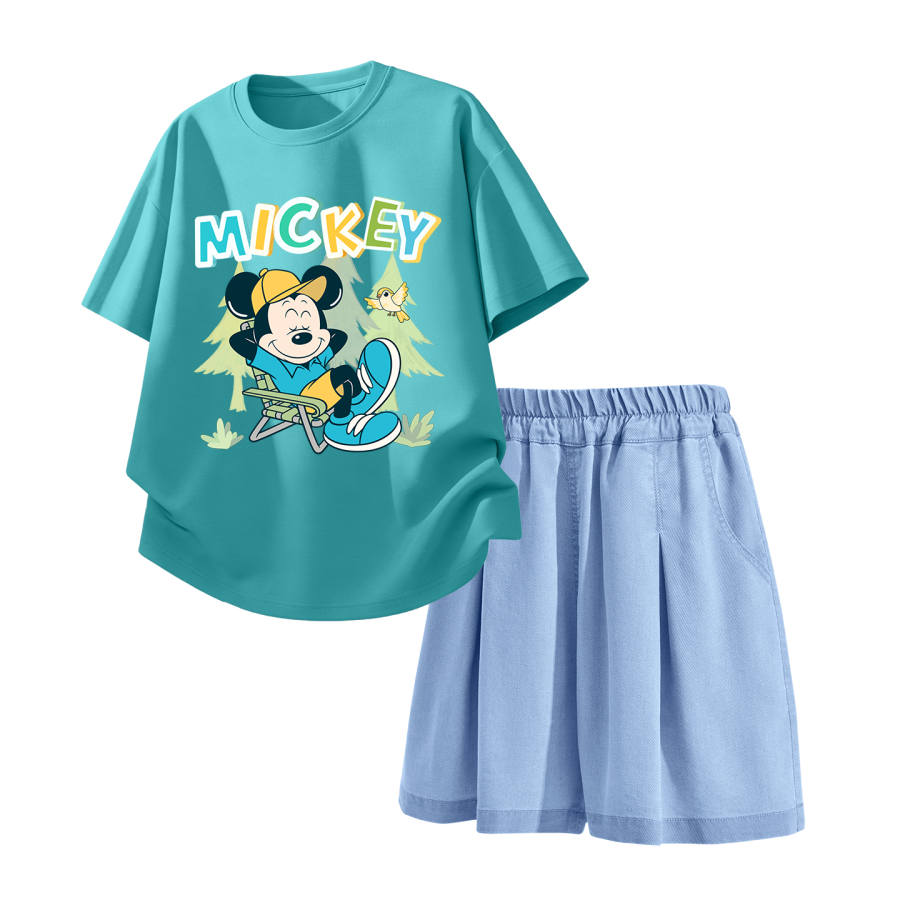 Disney Kids Casual Sportswear Crew Neck Thin Stretch