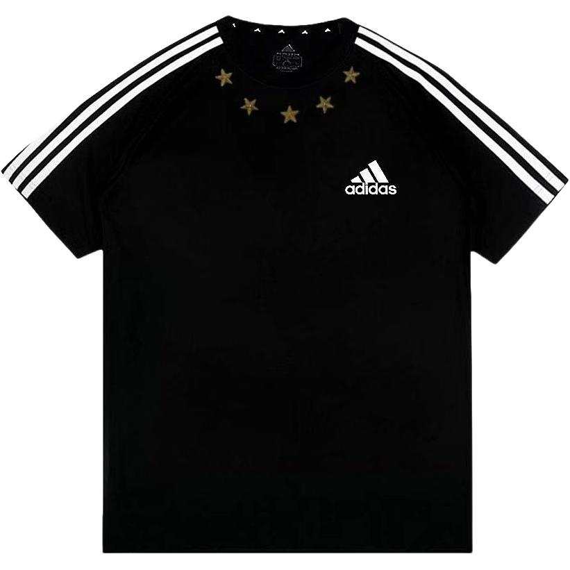 Adidas Adidas Football T Shirts Men's Black Crew Neck Thin