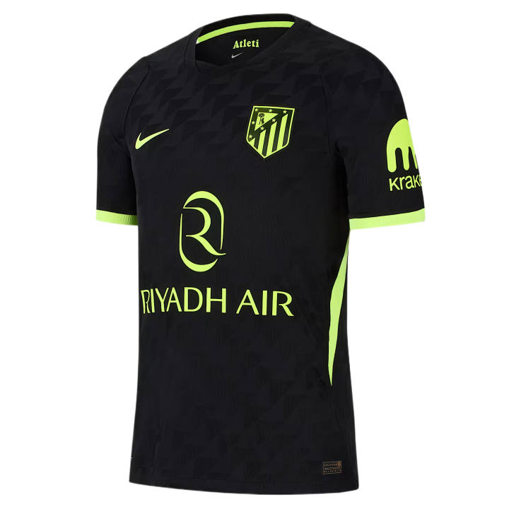 Nike Nike Atletico Madrid Soccer Jerseys Men's Black/Bolts/Bolts
