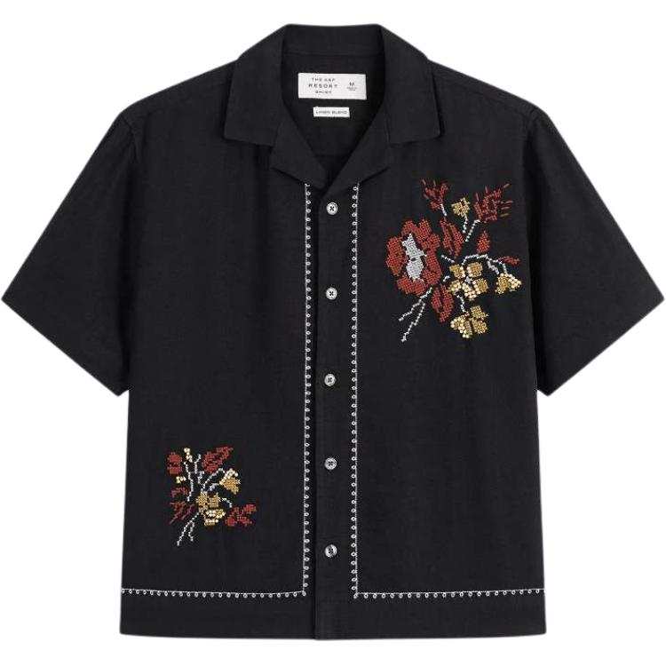 Abercrombie&Fitch Shirts Men's Black Cuban Collar Moderate Other