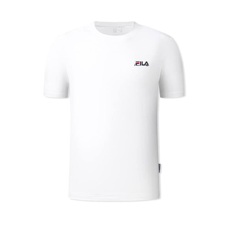 FILA T Shirts Men's Jade White Crew Neck Moderate
