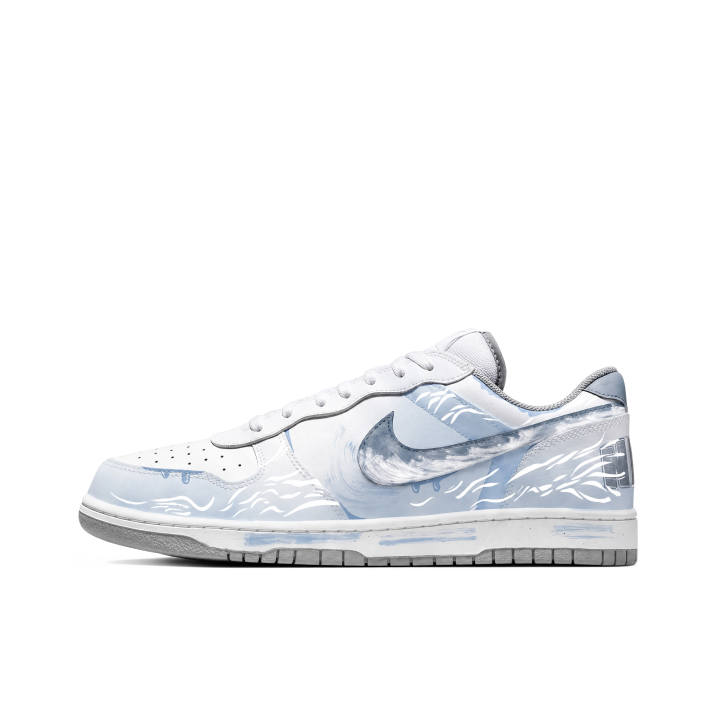Nike Nike Big Skateboard Shoes Men's Low Top Blue White Gray Multicolor