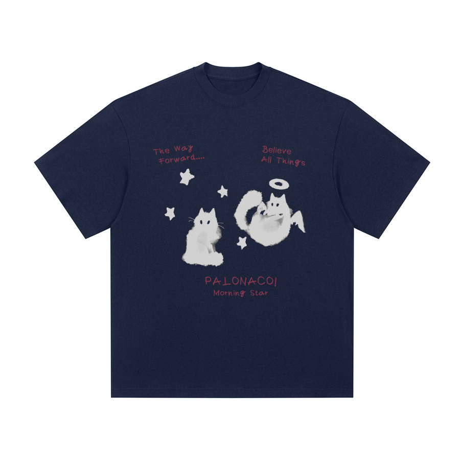 PAL ONGACO T Shirts Unisex Navy Blue Crew Neck Thin