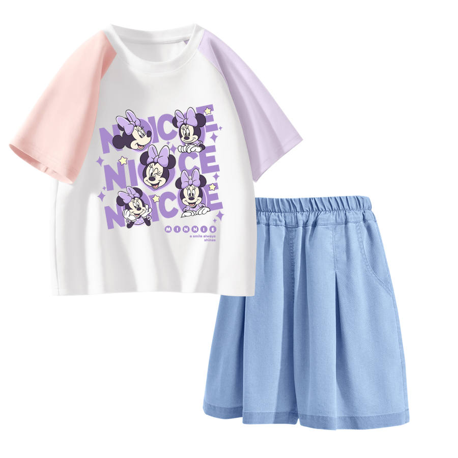 Disney Kids Casual Sportswear Crew Neck Thin Stretch