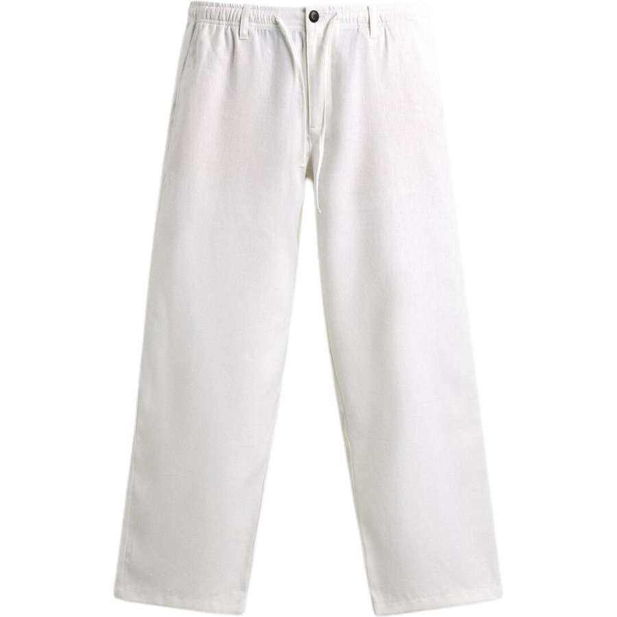 ZARA Casual Pants Men's White Moderate Straight Fit Pants