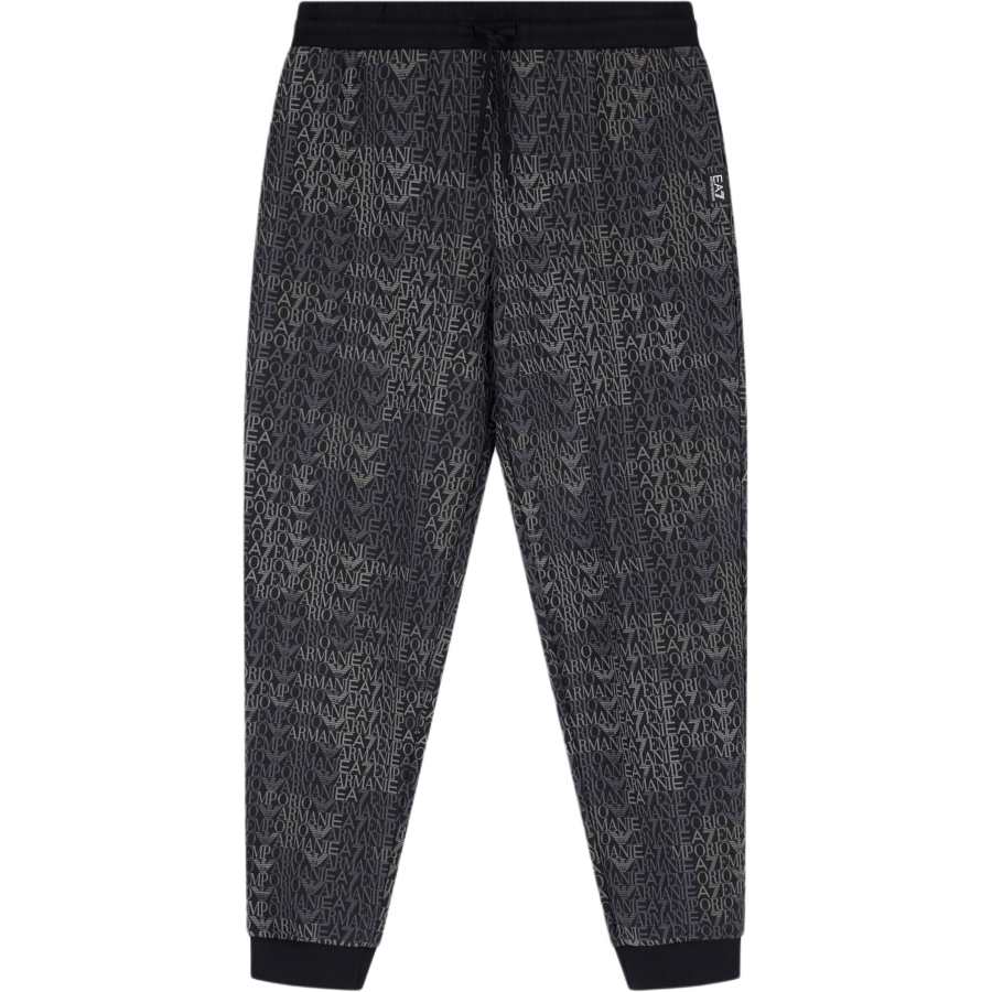 EMPORIO ARMANI EA7 Casual Pants Men's Black Moderate Cuffed Pants
