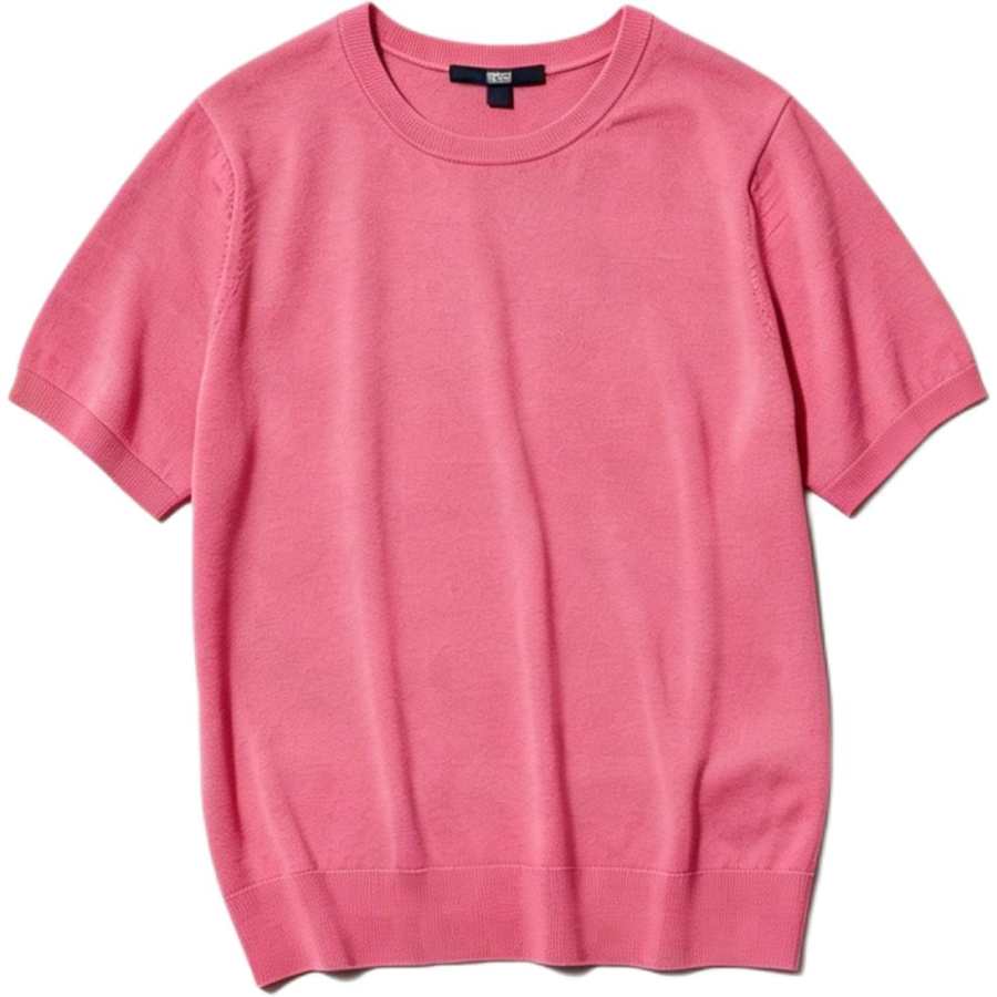 UNIQLO SS26 Knitwear Women's Peach Pink Crew Neck Moderate