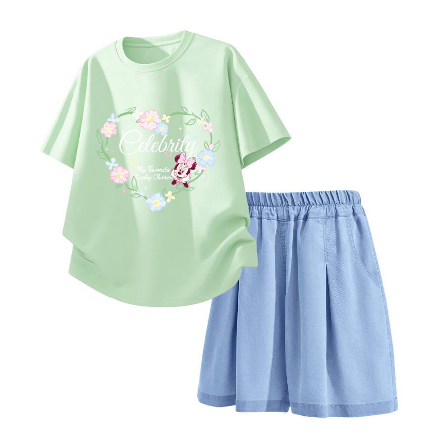 Disney Kids Casual Sportswear Crew Neck Thin Stretch