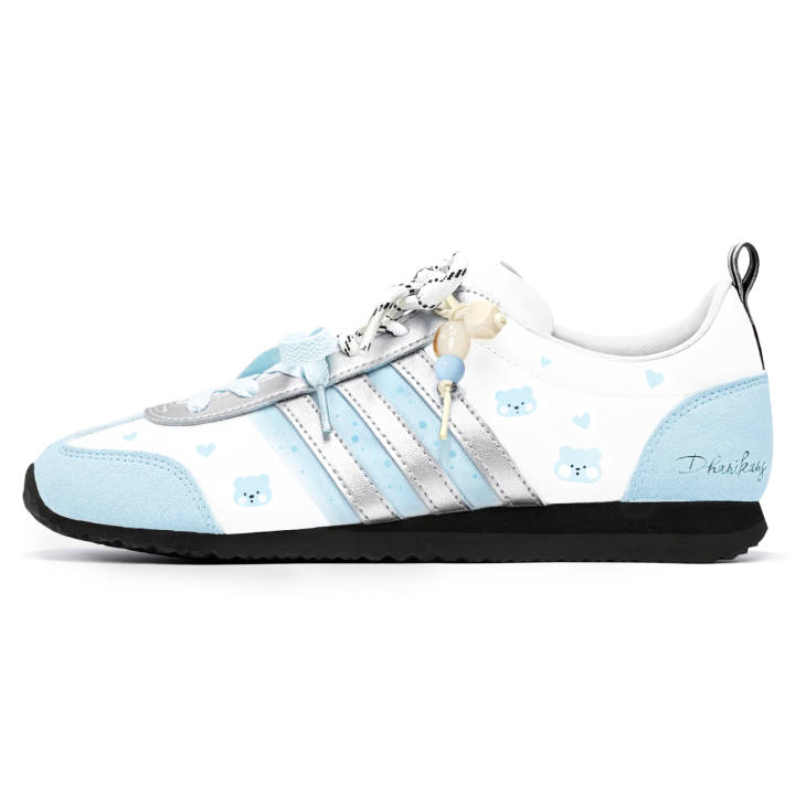 Adidas Adidas VS JOG 2.0 German Army Trainers Unisex Low Top White/Light Blue/Silver