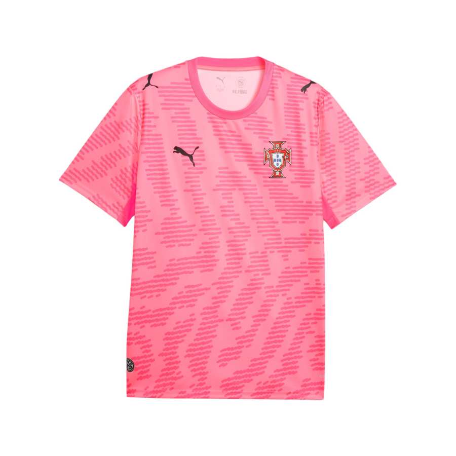 PUMA X FPF Portugal National Team Soccer Jerseys Men's Alluring Almond Crew Neck Moderate