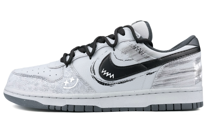 Nike Nike Big Slip Resistant Abrasion Resistant Low top Skateboard Shoes Men's Gray