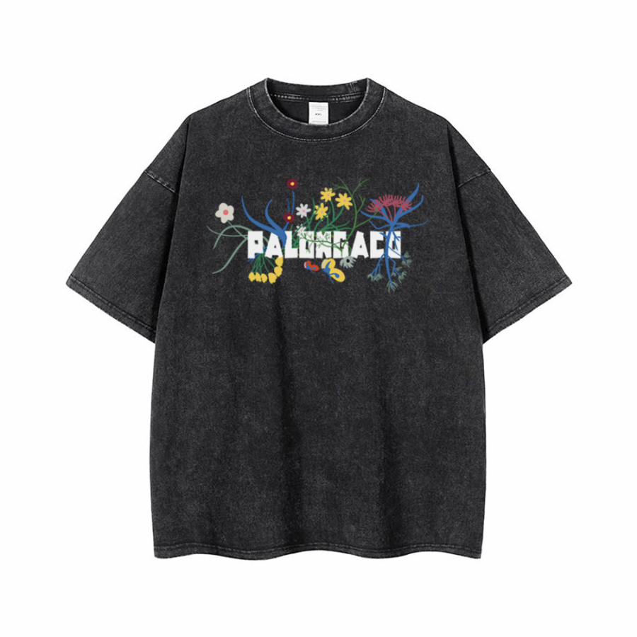 PAL ONGACO T Shirts Unisex Black Crew Neck Moderate Straight Fit