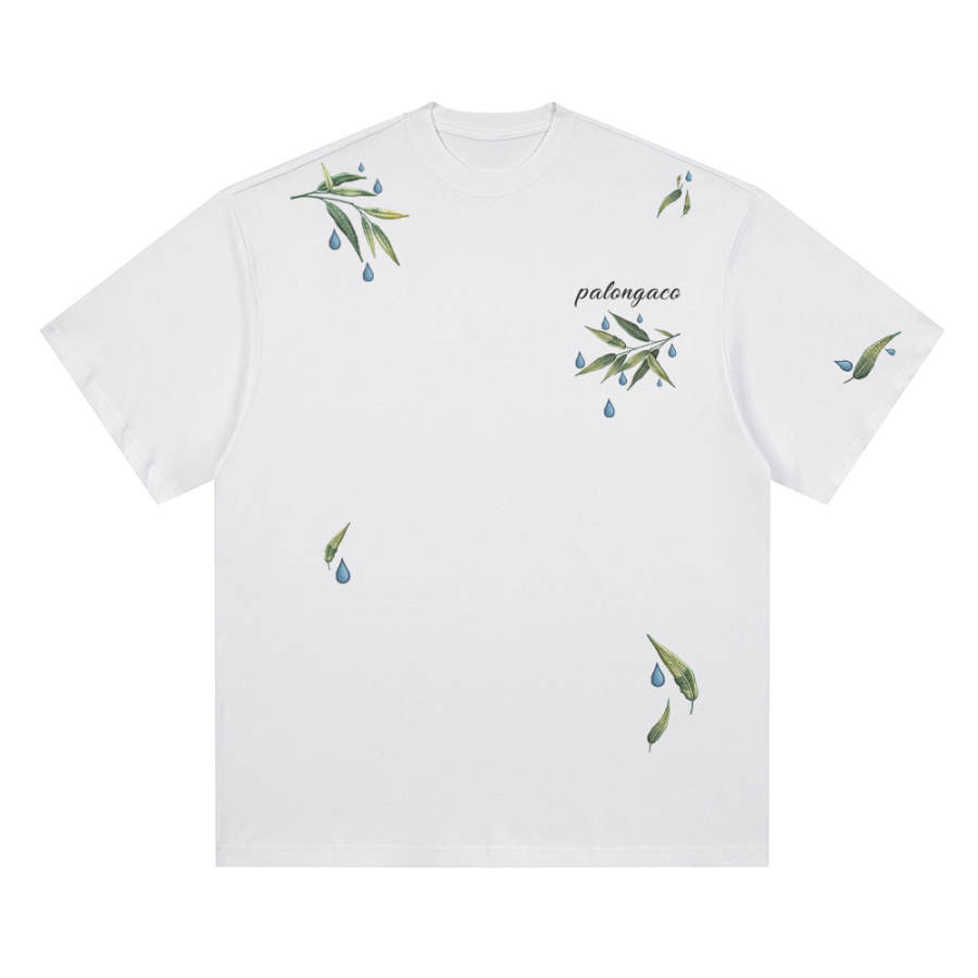 PAL ONGACO T Shirts Unisex White Crew Neck Moderate Straight Fit