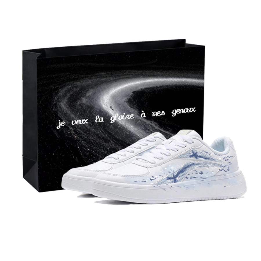 Li-Ning Li Ning Skateboard Shoes Unisex Low Top White/Gray/Black/Blue