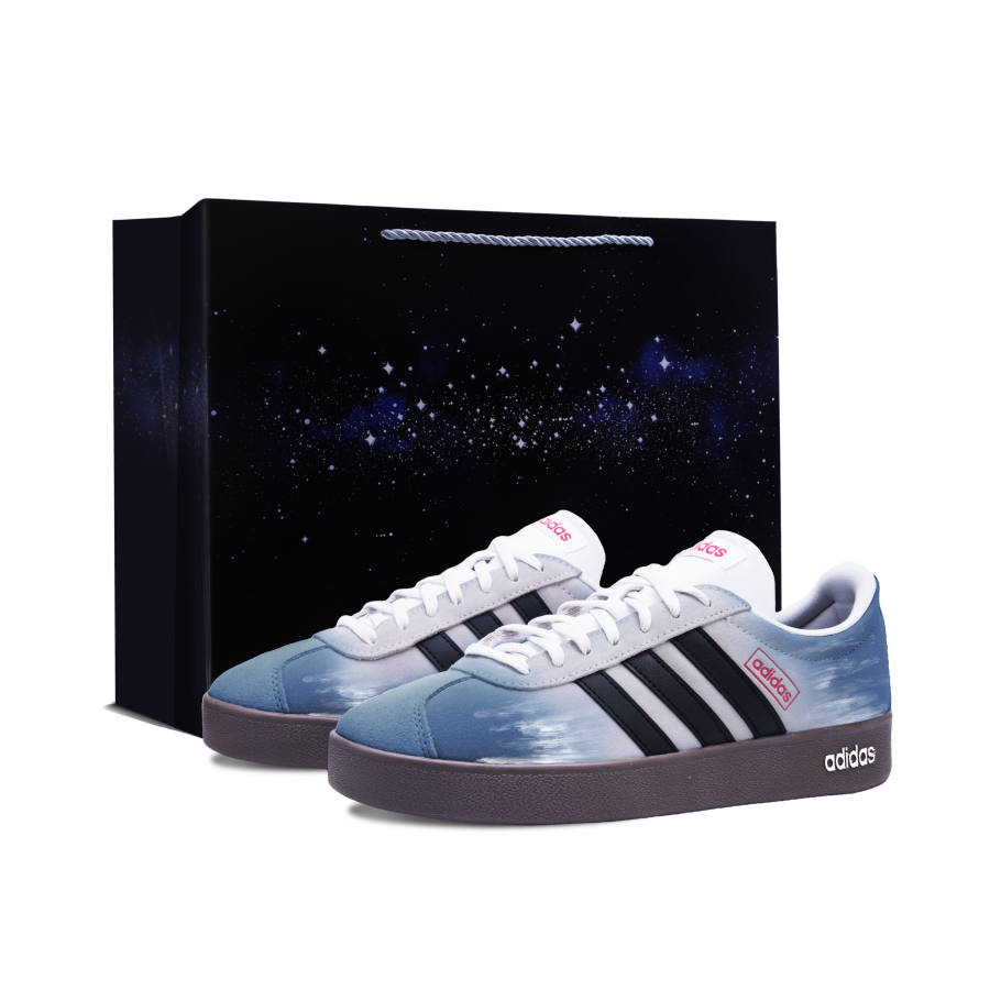 Adidas Adidas Vl Court Classic German Army Trainers Unisex Low Top Blue/Gray/White/Black