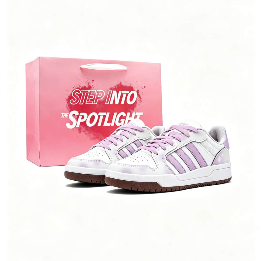 Adidas Adidas ENTRAP Skateboard Shoes Unisex Low Top White, Purple, Apricot