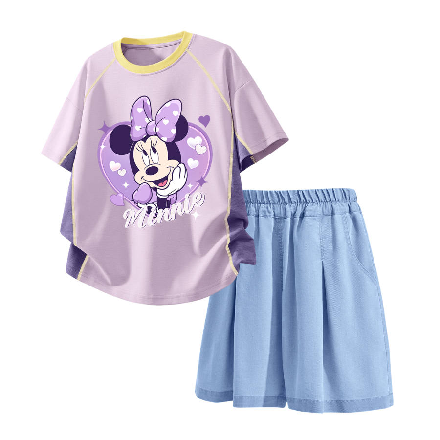 Disney Kids Casual Sportswear Crew Neck Thin Stretch