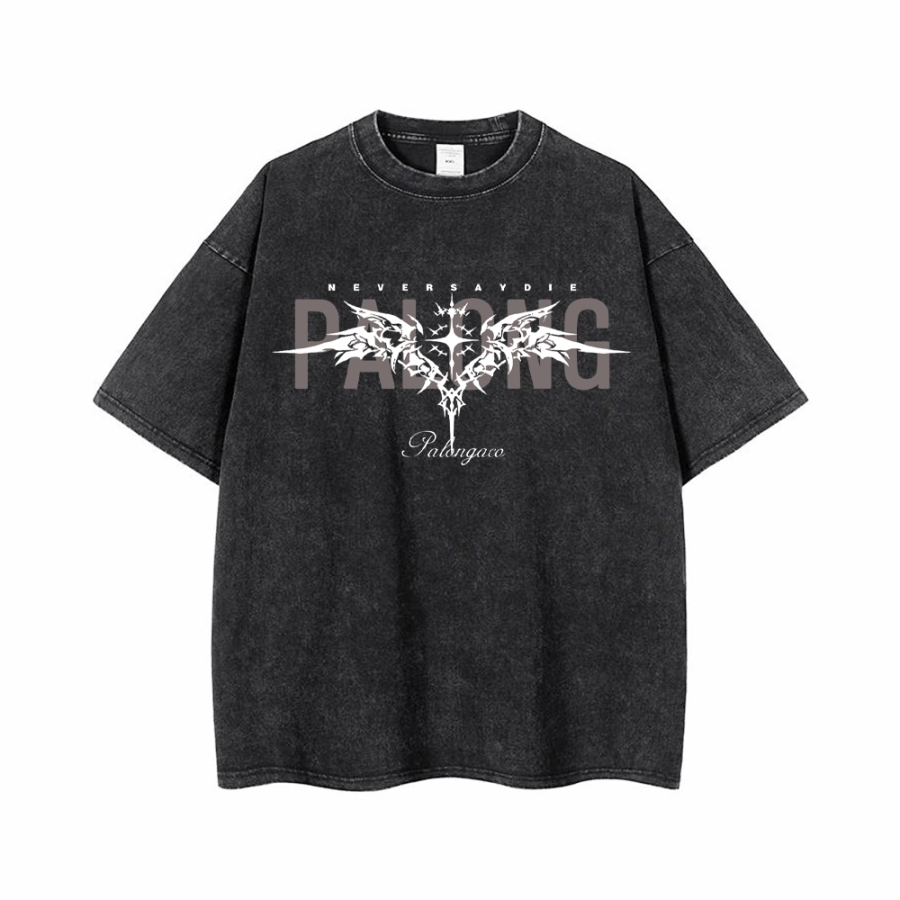 PAL ONGACO T Shirts Unisex Black Crew Neck Moderate Straight Fit