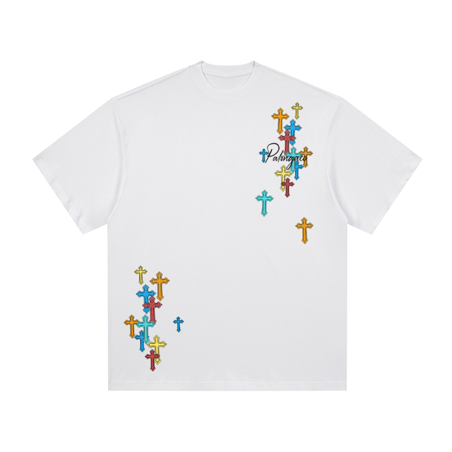 PAL ONGACO T Shirts Unisex White Crew Neck Moderate Straight Fit