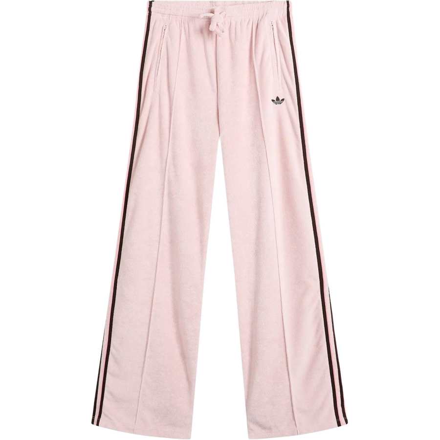 Adidas Originals Knitted Sweatpants Women's Sand Pink Moderate Straight Fit Pants