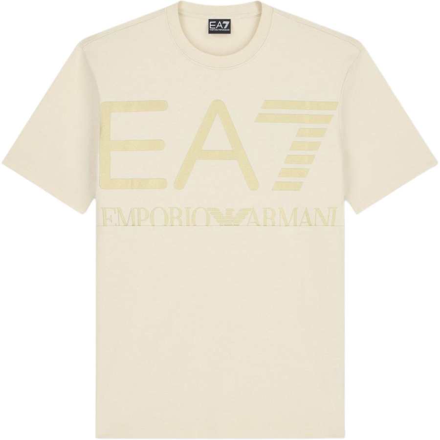 EMPORIO ARMANI EA7 T Shirts Men's Beige Crew Neck Moderate