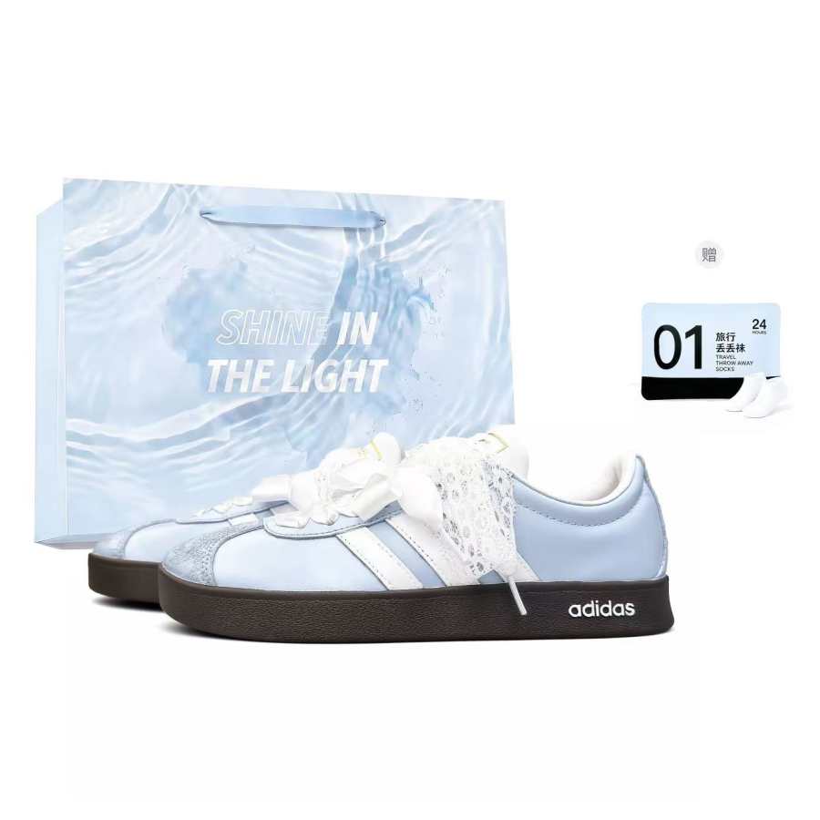 Adidas Adidas VL COURT 2.0 Skateboard Shoes Unisex Low Top White