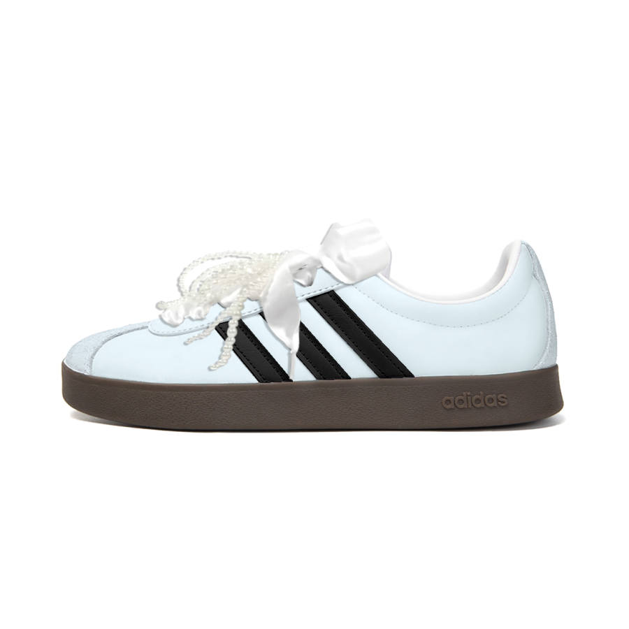 Adidas Adidas Vl Court Classic Skateboard Shoes Unisex Low Top Blue Black
