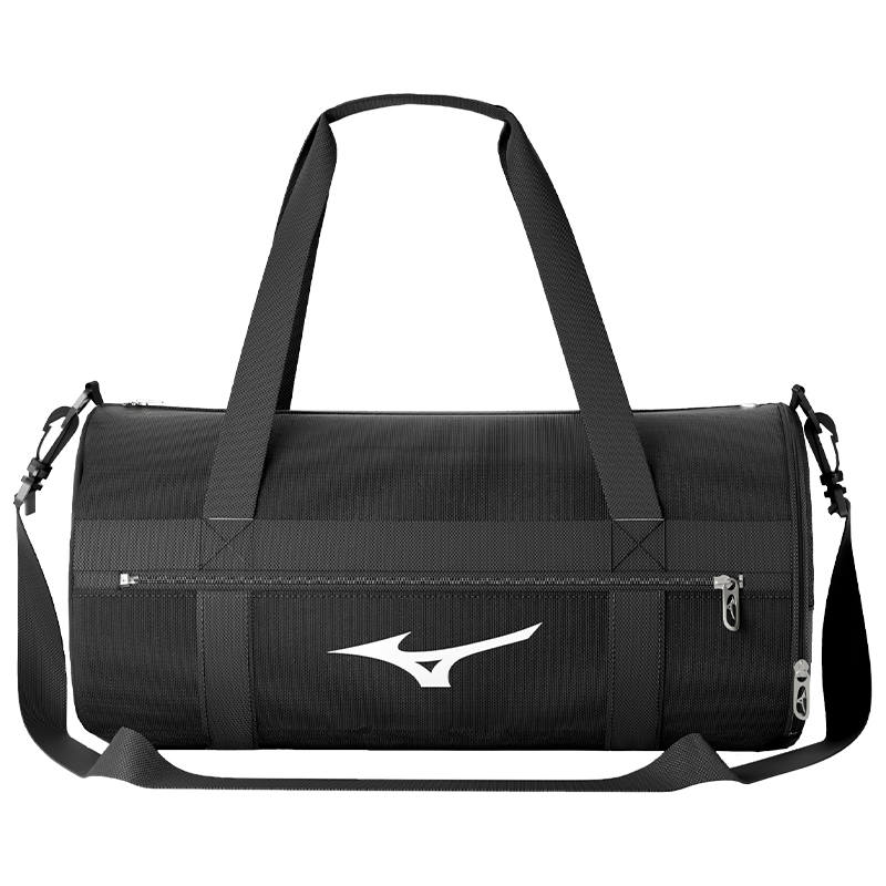 Mizuno Polyester Gym Bag, Crossbody Bag Swim Bag Unisex Black/Black Gray