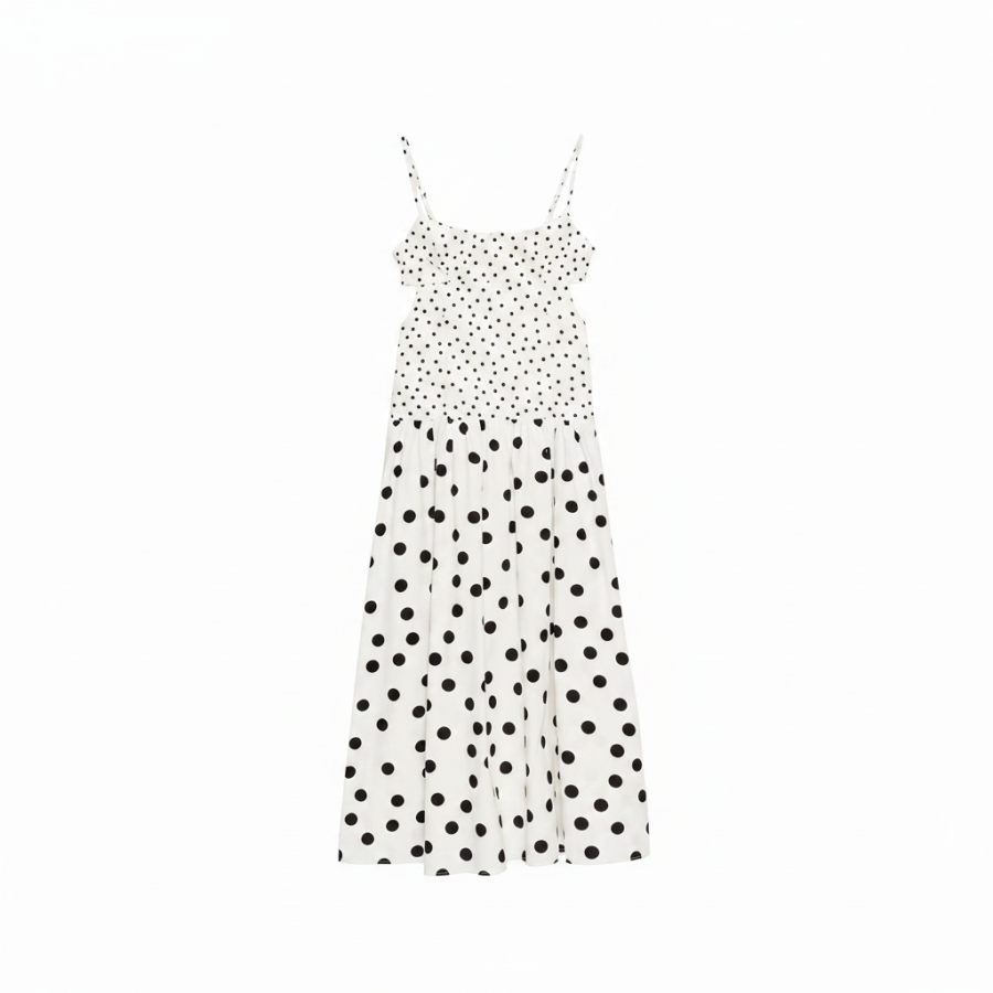 ZARA Slip Dresses Women's Nude/Black Moderate Midi Skirt Other