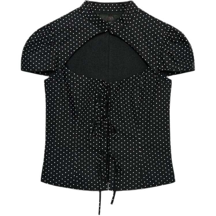 ZARA Shirts Women's Black/White Crew Neck