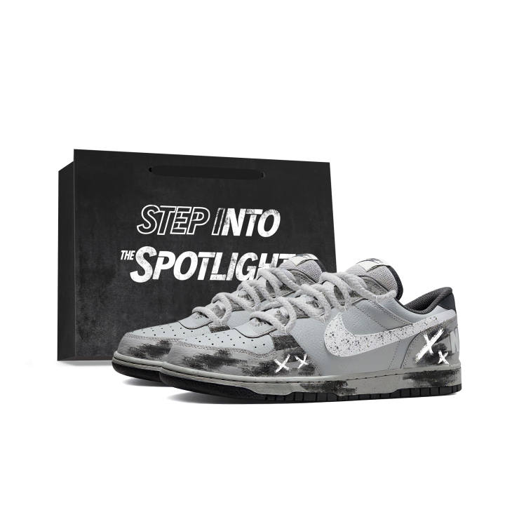 Nike Nike Big Skateboard Shoes Unisex Low Top Black/Gray/White