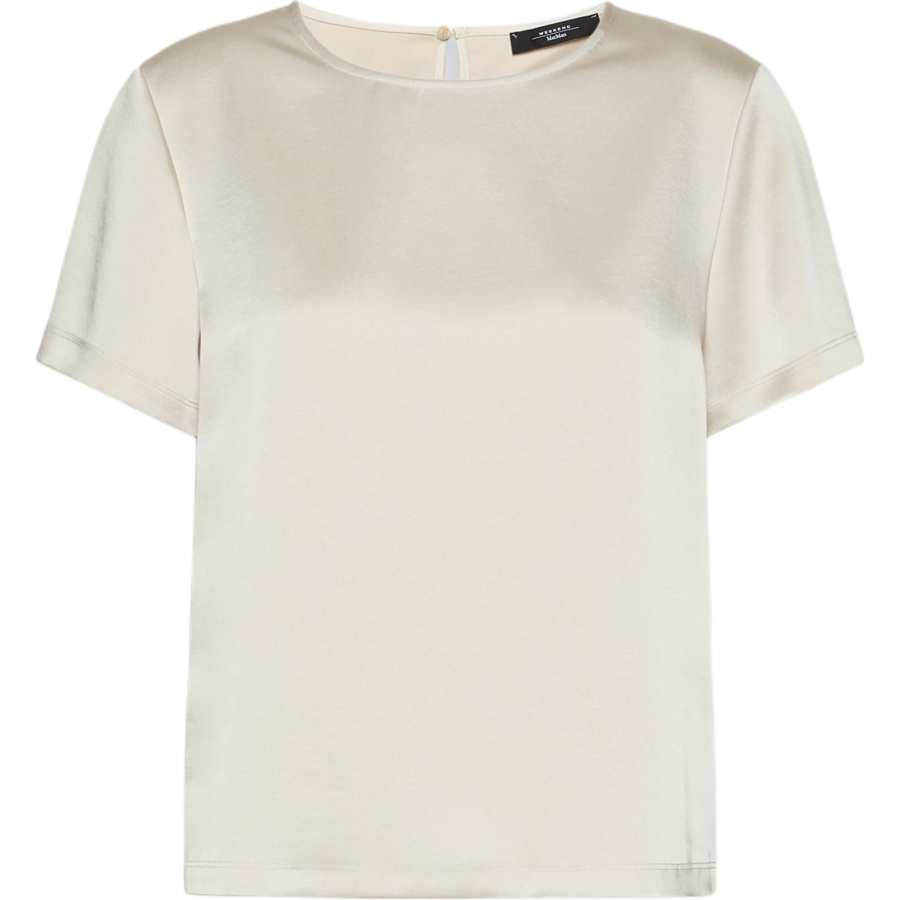 WEEKEND MaxMara T Shirts Women's Ivory Crew Neck Moderate Straight Fit