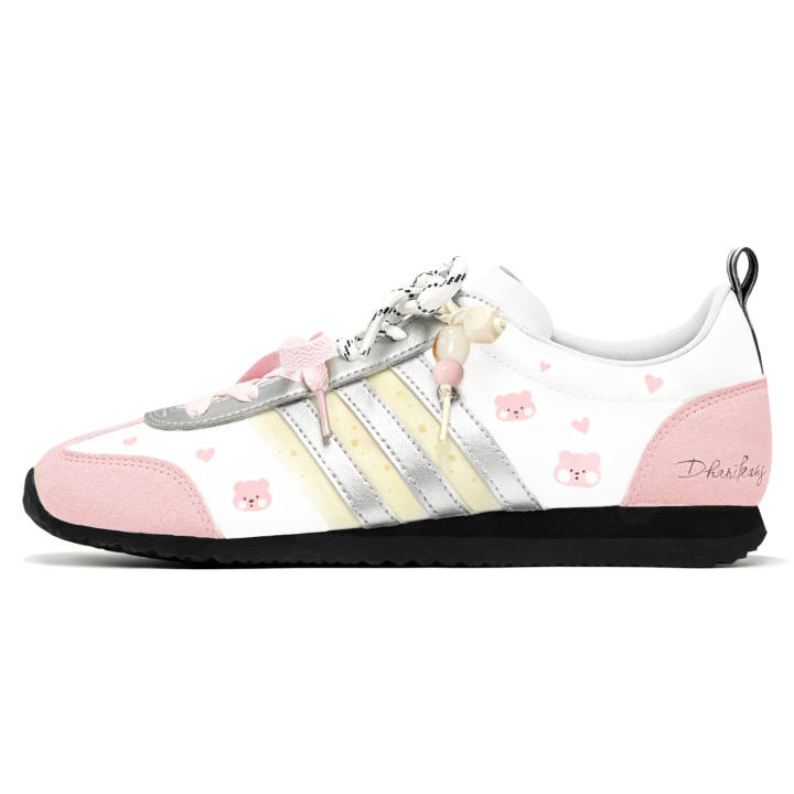 Adidas Adidas VS JOG 2.0 German Army Trainers Unisex Low Top White/Yellow/Pink