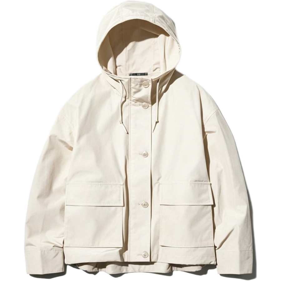 UNIQLO SS26 Jackets Women's Beige Hooded Non Detachable Moderate Other