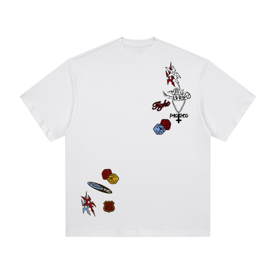 PAL ONGACO T Shirts Unisex White Crew Neck Moderate Straight Fit