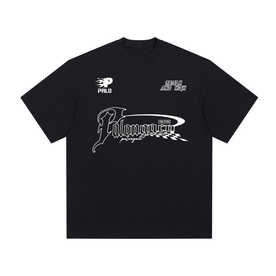 PAL ONGACO T Shirts Unisex Black Crew Neck Moderate