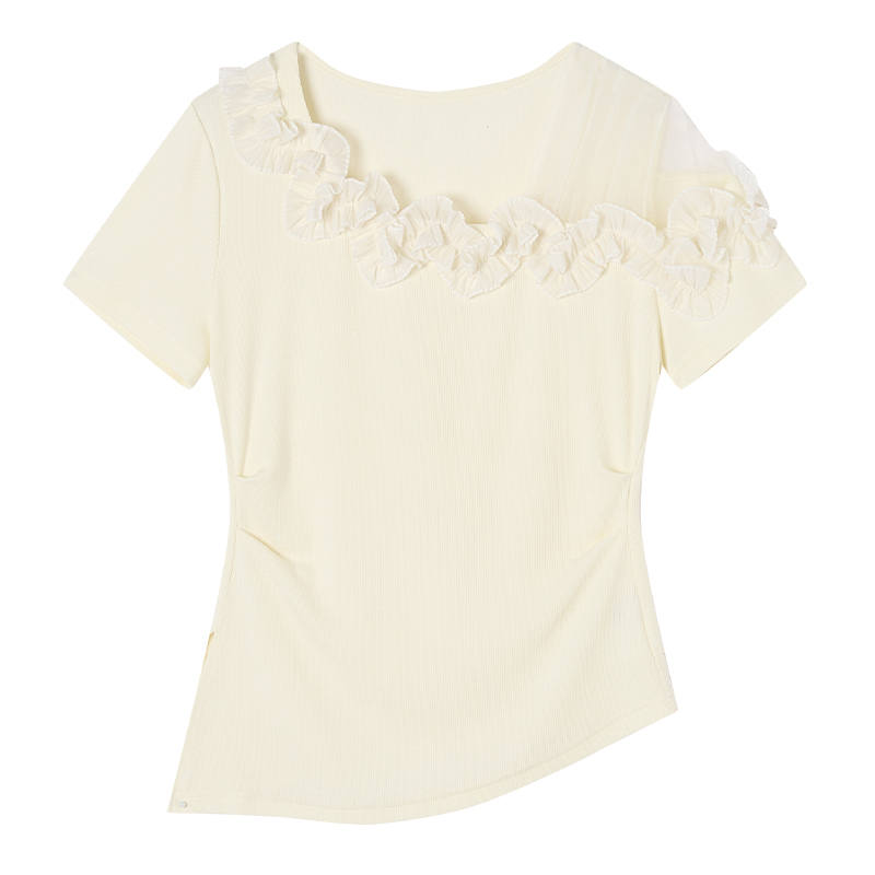 XIANGYING T Shirts Women's Irregular Thin