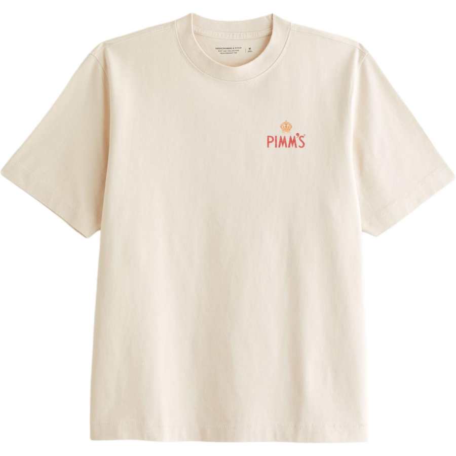 Abercrombie&Fitch T Shirts Men's Warm Beige Crew Neck