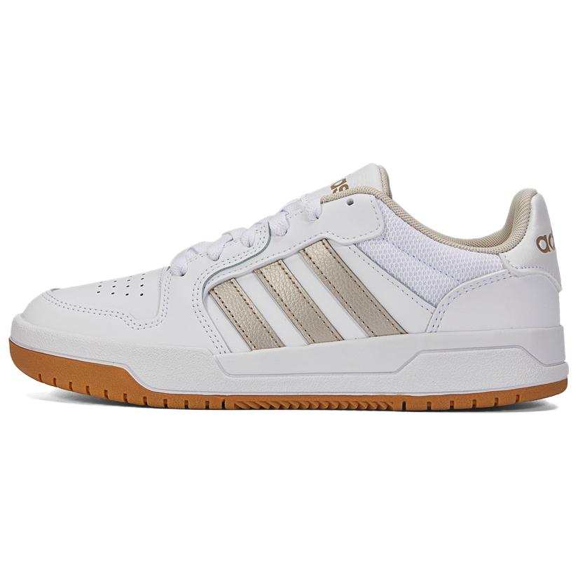 Adidas Adidas ENTRAP Slip Resistant Abrasion Resistant Low top Skateboard Shoes Unisex White Gold